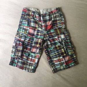 Boys Gap Multi-colored plaid cargo shorts